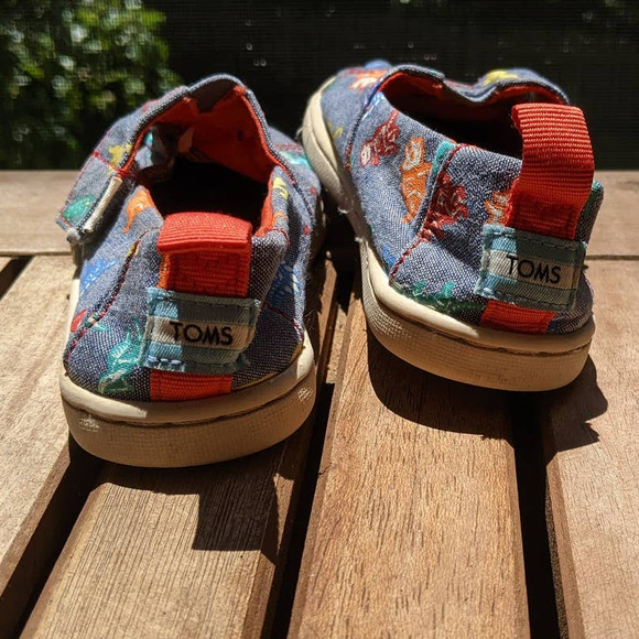 TOMS Dino Bones Baby kids size 7 - Picture 4 of 7